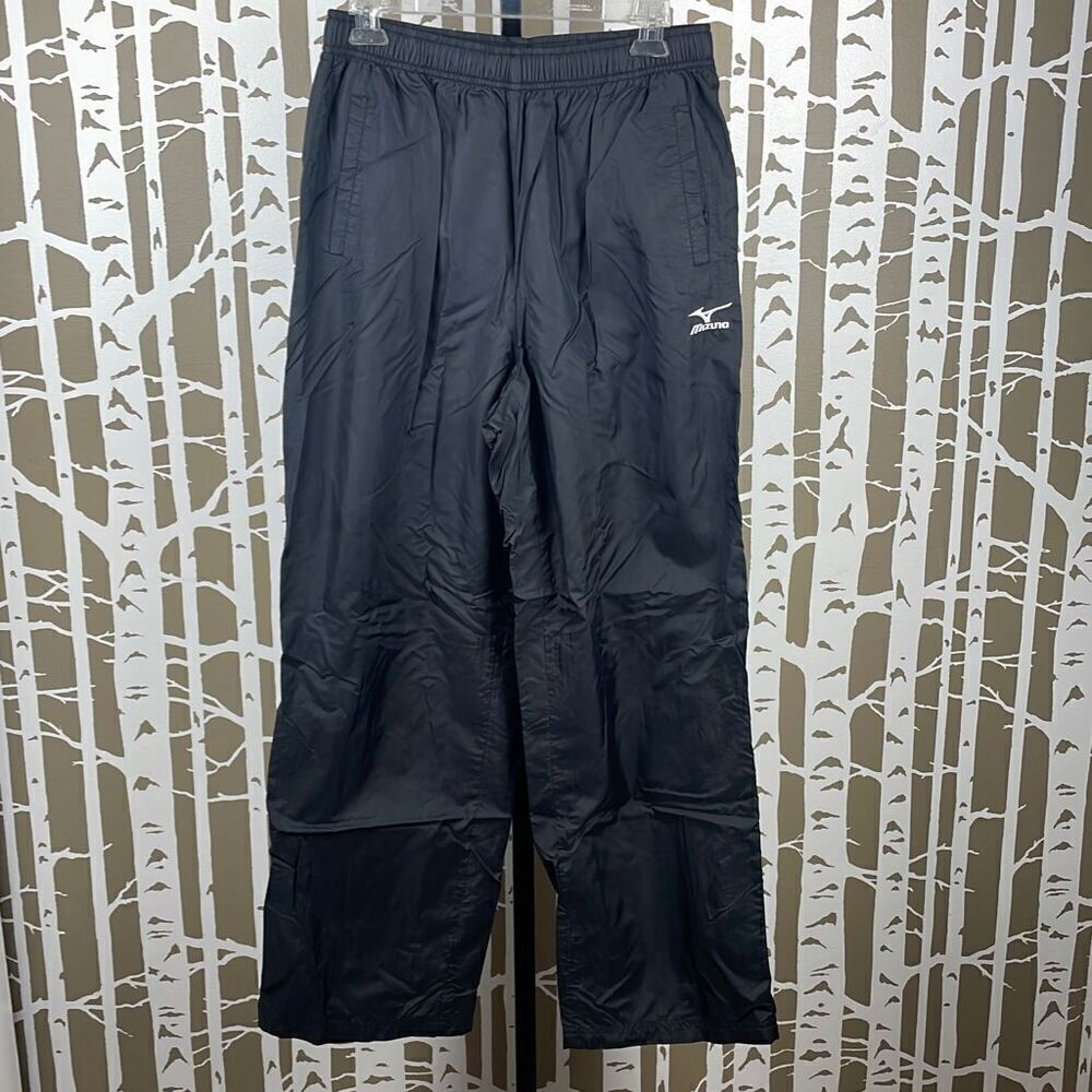 Mizuno Boys Black Nylon Wind Pants sz XL